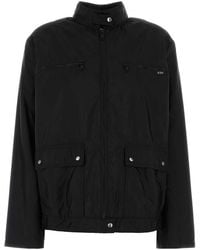 Prada - Solid Mock Collar Jacket - Lyst