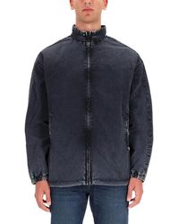 DIESEL - Solid Mandarin Collar Jacket - Lyst