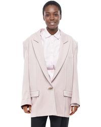 The Attico - Light Solid Peaked Lapel Blazer - Lyst