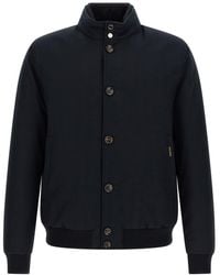 Moorer - Solid Mandarin Collar Jacket - Lyst