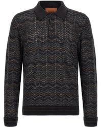 Missoni - Knitted Polo Sweater - Lyst