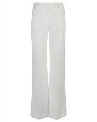 True Royal - Linen Flared Trousers - Lyst