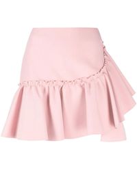 MSGM - Ruffled-Trim High-Waisted Miniskirt - Lyst