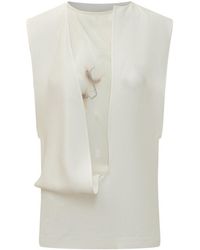 Sportmax - Solid Round Neck Top - Lyst