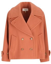 Chloé - Notched Lapel Trench Coat - Lyst
