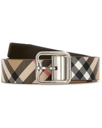 Burberry - B Buckle Check Reversible Belt - Lyst