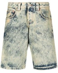 VAQUERA - Denim Split Shorts - Lyst