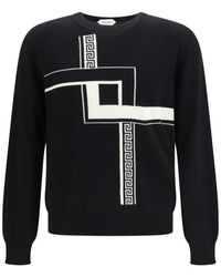 Versace - Greca Incrocio Sweater - Lyst