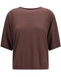 Brunello Cucinelli - Solid Round Neck Sweater - Lyst