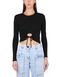Proenza Schouler - Proenza Schouler Label Circular Cut Crepe Tank Top - Lyst