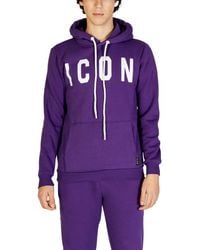 ICON DENIM - Logo Print Hoodie - Lyst