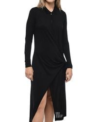 DIESEL - Shirt Collar Midi Dress - Lyst