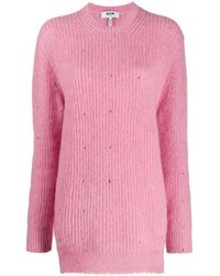 MSGM - Crystal-Embellished Jumper - Lyst