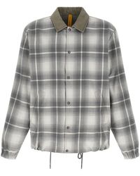 Moncler - Plaid Shirt Collar Jacket - Lyst