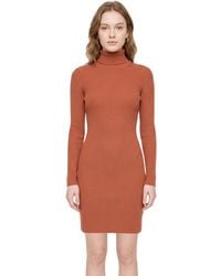 DSquared² - Knitted Turtle Neck Mini Dress - Lyst