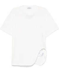 The Attico - Cotton T-Shirt With A Slit - Lyst
