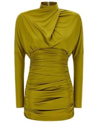 Balmain - Draped Mini Dress - Lyst