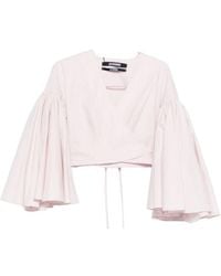 Jacquemus - Solid V Neck Top - Lyst
