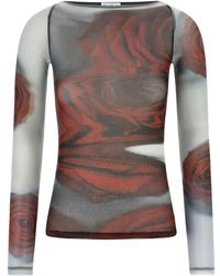 Jean Paul Gaultier - The Blurry Roses Tops - Lyst