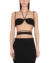 ANDREADAMO - Solid Halter Neck Top - Lyst