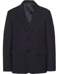 Prada - Wool Mohair Single Breasted Ja - Lyst