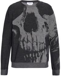 McQueen - Skull-Intarsia Sweater - Lyst