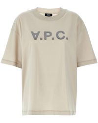 A.P.C. - Sand Cotton Oversize T-Shirt - Lyst