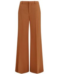 Chloé - Flared Flat Front Pants - Lyst