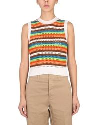 Department 5 - Stripes Crew Neck Top - Lyst