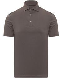 Malo - Solid Shirt Collar Polo - Lyst