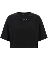 Balmain - Logo Crew Neck T-Shirt - Lyst