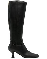 Sergio Rossi - Leather Heel Boots - Lyst