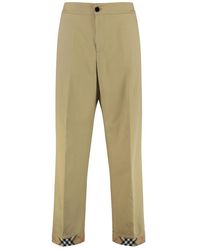 Burberry - Flat Front Pants - Lyst