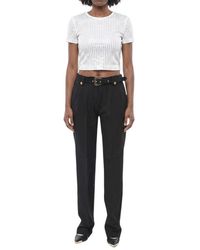 Versace - Straight Flat Front Pants - Lyst