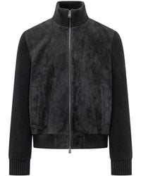 BOSS - Mock Collar Jacket - Lyst