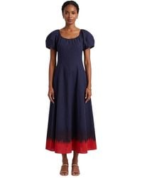 Tory Burch - Ombre Round Neck Midi Dress - Lyst