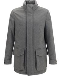Brunello Cucinelli - Jacket Cashmere Zip And Buttons - Lyst