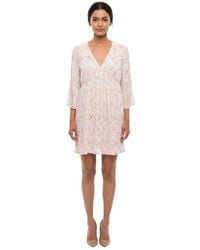 Samsøe & Samsøe - Printed V Neck Mini Dress - Lyst