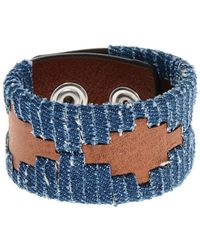 DSquared² - Denim Leather Bracelet - Lyst