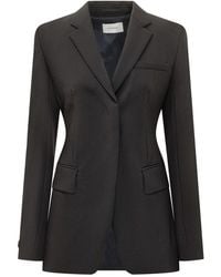 Sportmax - Solid Notched Lapel Blazer - Lyst
