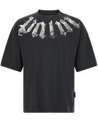 Palm Angels - Craquelé Gothic Print T-Shirt - Lyst