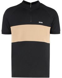 BOSS - Half-Zip Logo Polo - Lyst