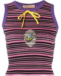 Cormio - Striped Cropped Knit Top - Lyst