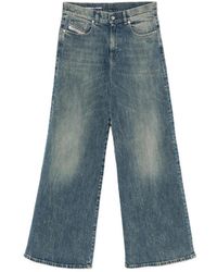 DIESEL - Relaxed Mid Rise Jeans - Lyst