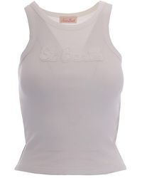 MC2 Saint Barth - Round Neck Logo Top - Lyst