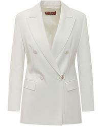 Max Mara - Solid Notched Lapel Blazer - Lyst