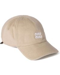 Miu Miu - Logo Cotton Baseball Cap - Lyst