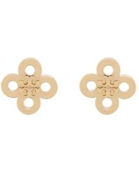 Tory Burch - Golden Logo Stud Earrings - Lyst