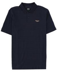 BOSS - Dark Logo Shirt Collar Polo - Lyst