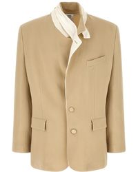 Magliano - Solid Mandarin Collar Blazer - Lyst